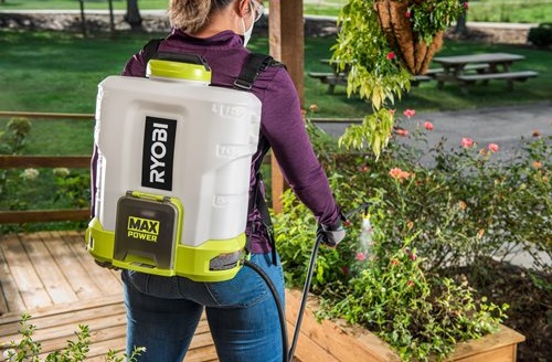 Обприскувач акумуляторний Ryobi RY36BPSA-0 ранцевий MAX POWER 36В 15л витрата 0.6-2.5л/хв комплект насадок 5.8кг без АКБ та ЗП