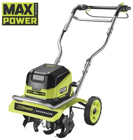 Культиватор акумуляторний Ryobi RY36CVXA-0, 36В MAX POWER, ширина 40см, безщітковий, регулювання глибини обробки, 28кг (без АКБ