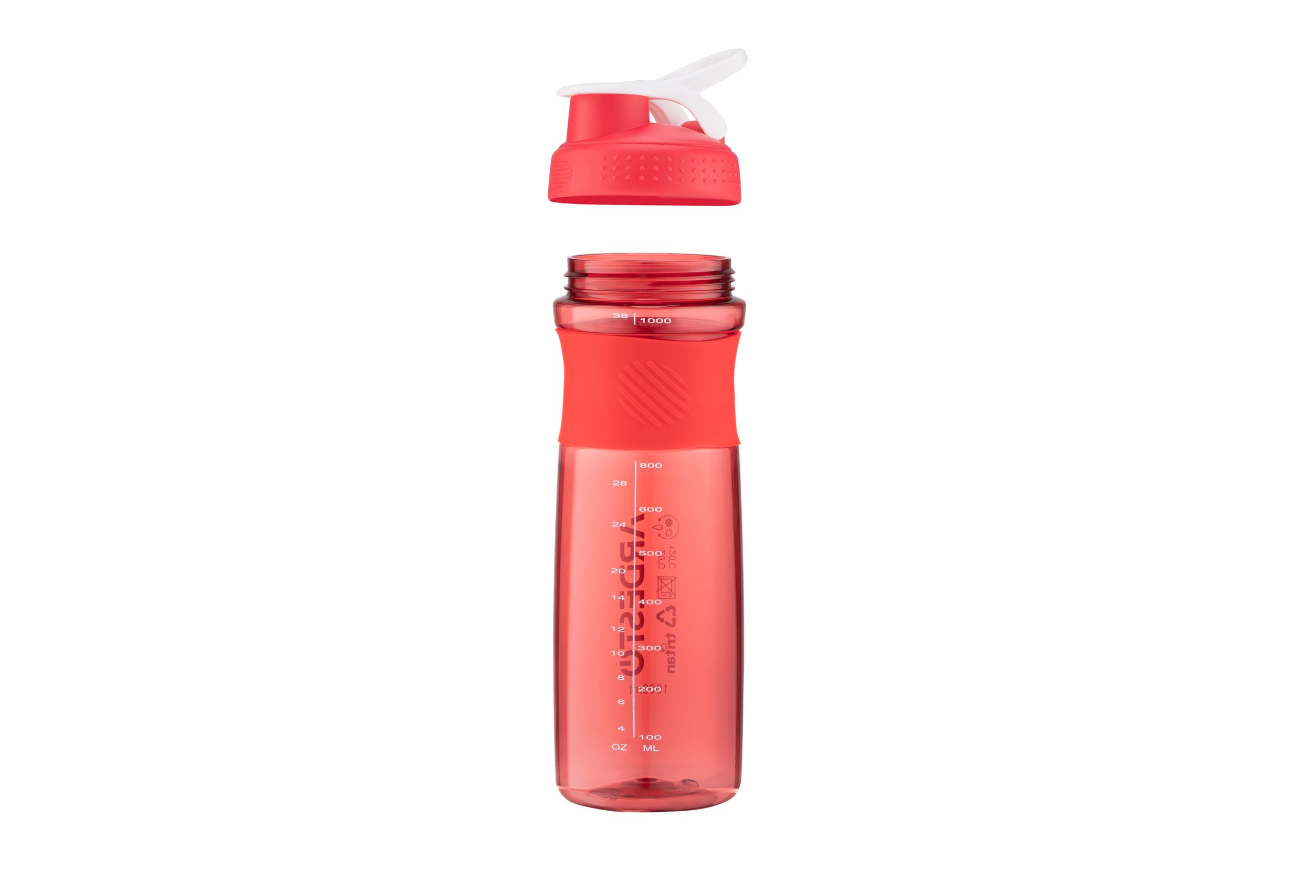 Бутылка для воды Ardesto Smart bottle, красная, 1000 мл (AR2204TR)