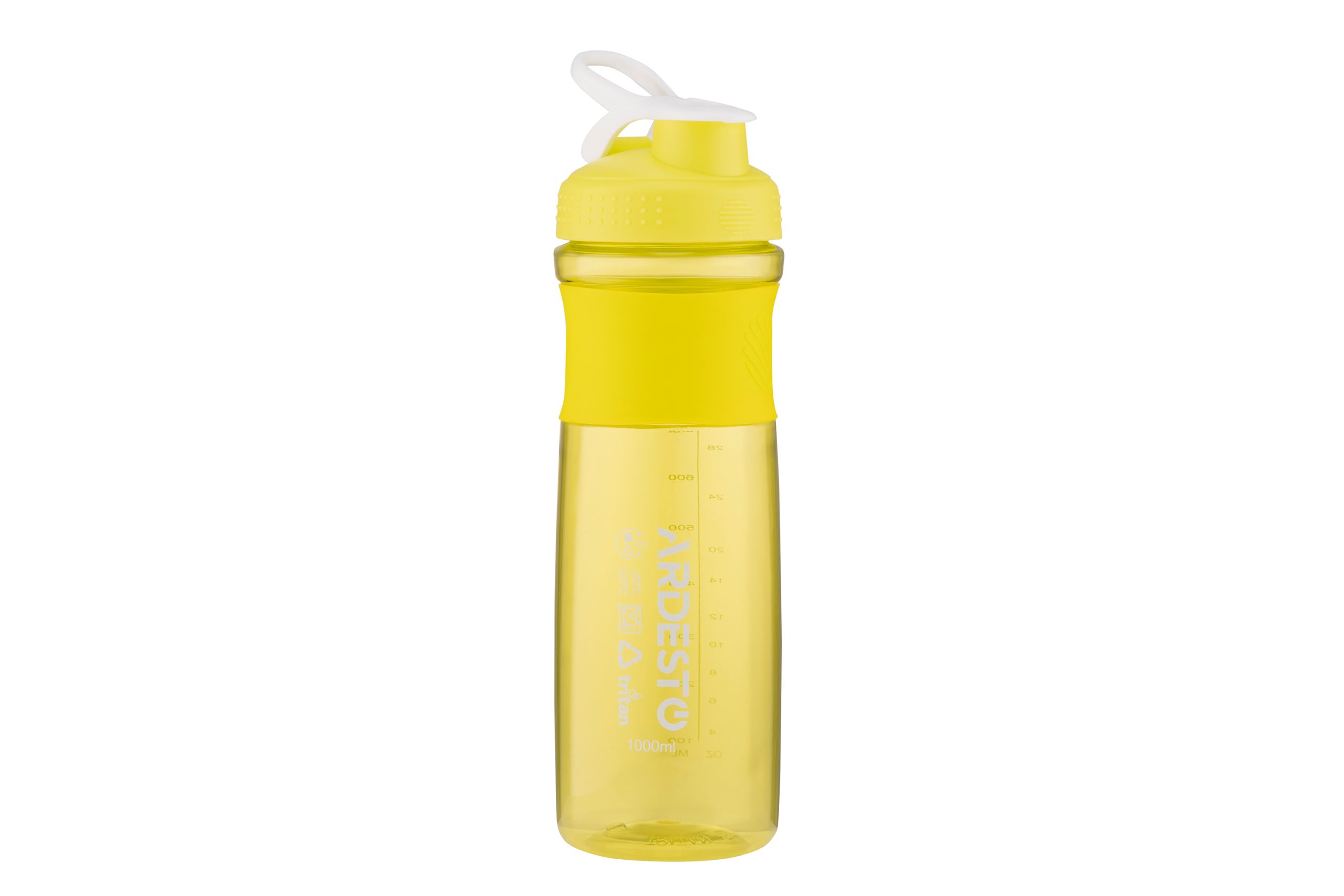 Пляшка для води Ardesto Smart bottle, жовта, 1000 мл (AR2204TZ)