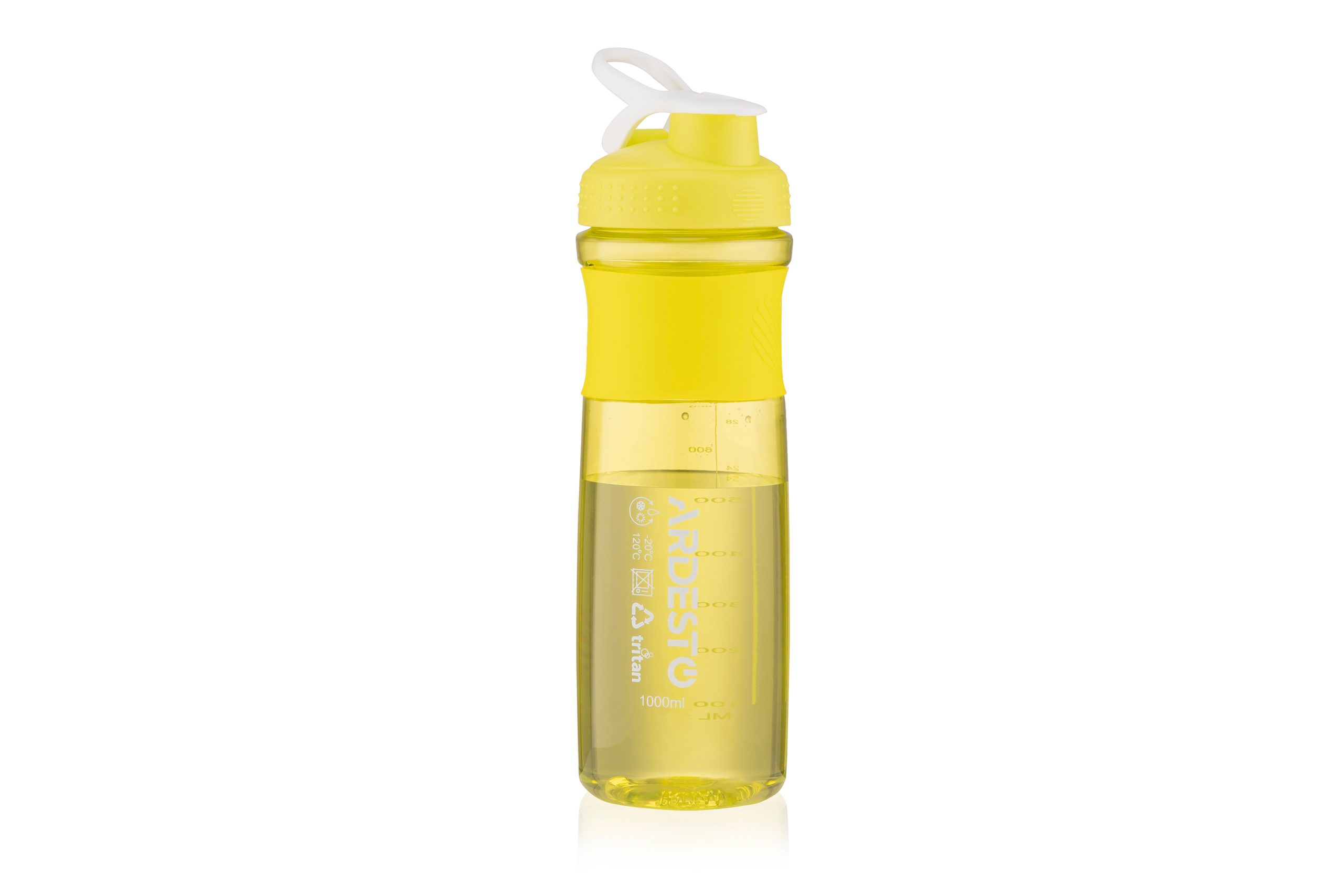 Пляшка для води Ardesto Smart bottle, жовта, 1000 мл (AR2204TZ)