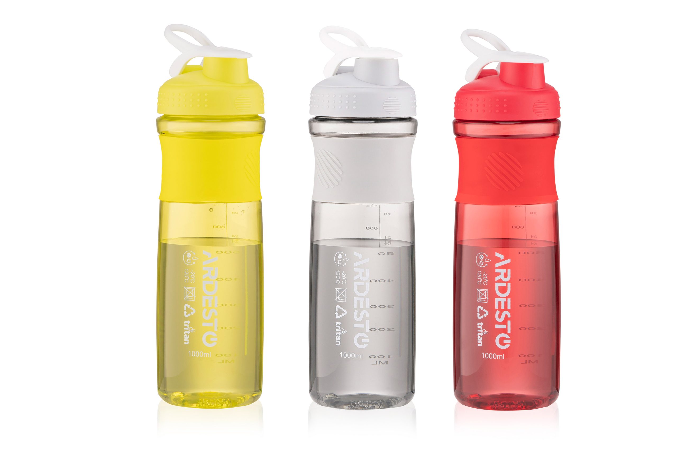 Пляшка для води Ardesto Smart bottle, жовта, 1000 мл (AR2204TZ)