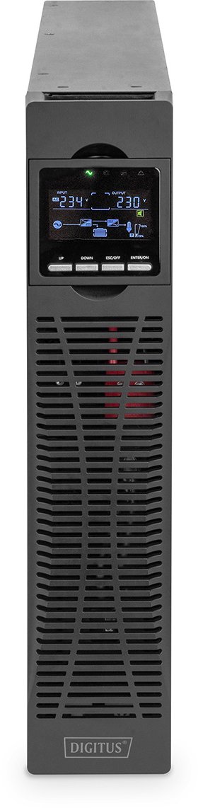 ДБЖ DIGITUS OnLine, 1000VA/1000W, LCD, 8xC13, RJ45, RS232, USB, Rack/Tower