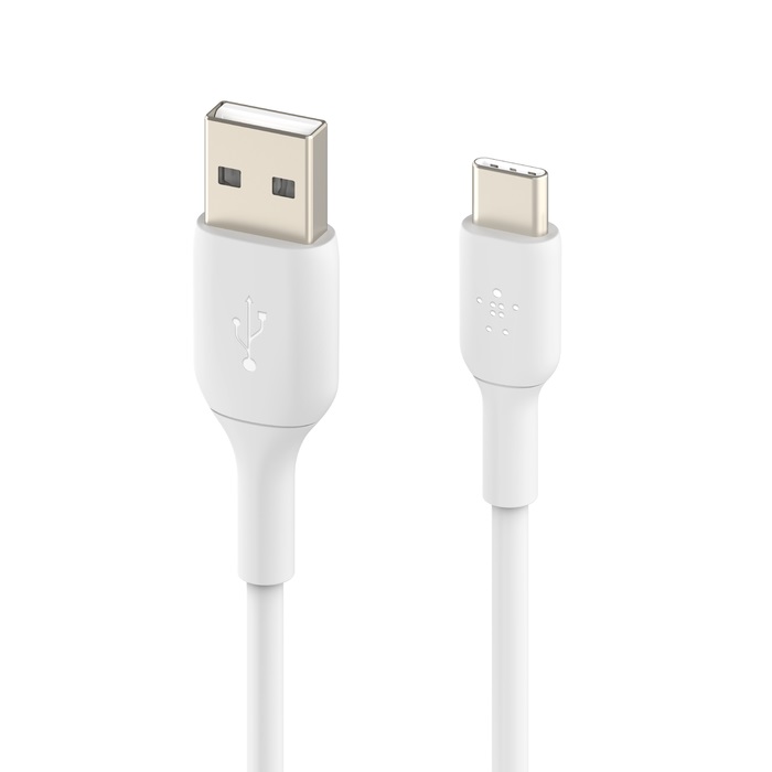 Кабель Belkin USB-A – USB-C, PVC, 1m, white