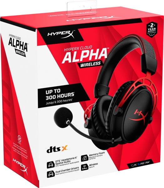 Ігрова гарнітура HyperX Cloud Alpha WL, Black/Red (4P5D4AA)