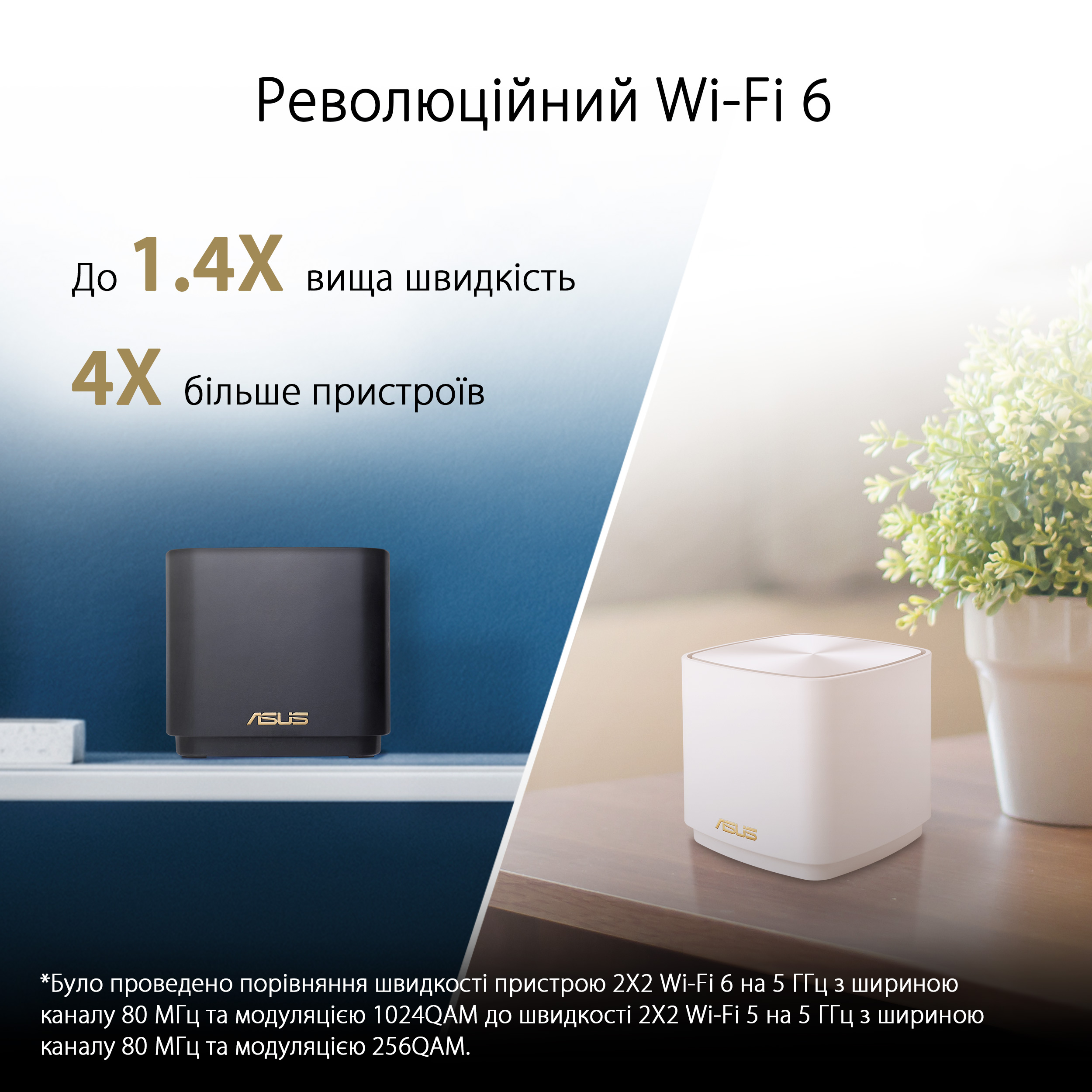 Маршрутизатор ASUS ZenWiFi XD5 3PK AX3000 1xGE LAN 1xGE WAN MU-MIMO MESH