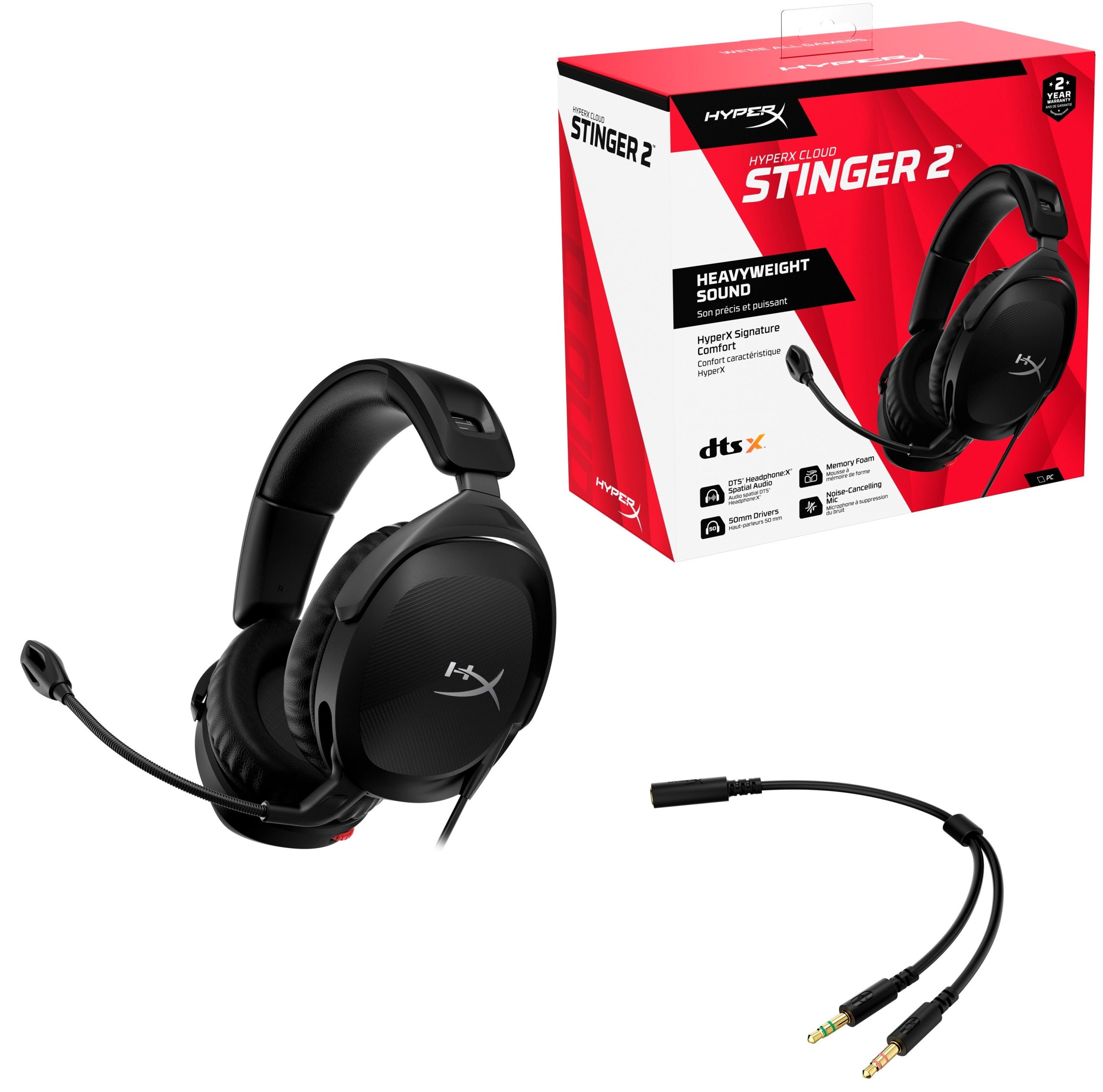 Ігрова гарнітура HyperX Cloud Stinger 2, Black (519T1AA)