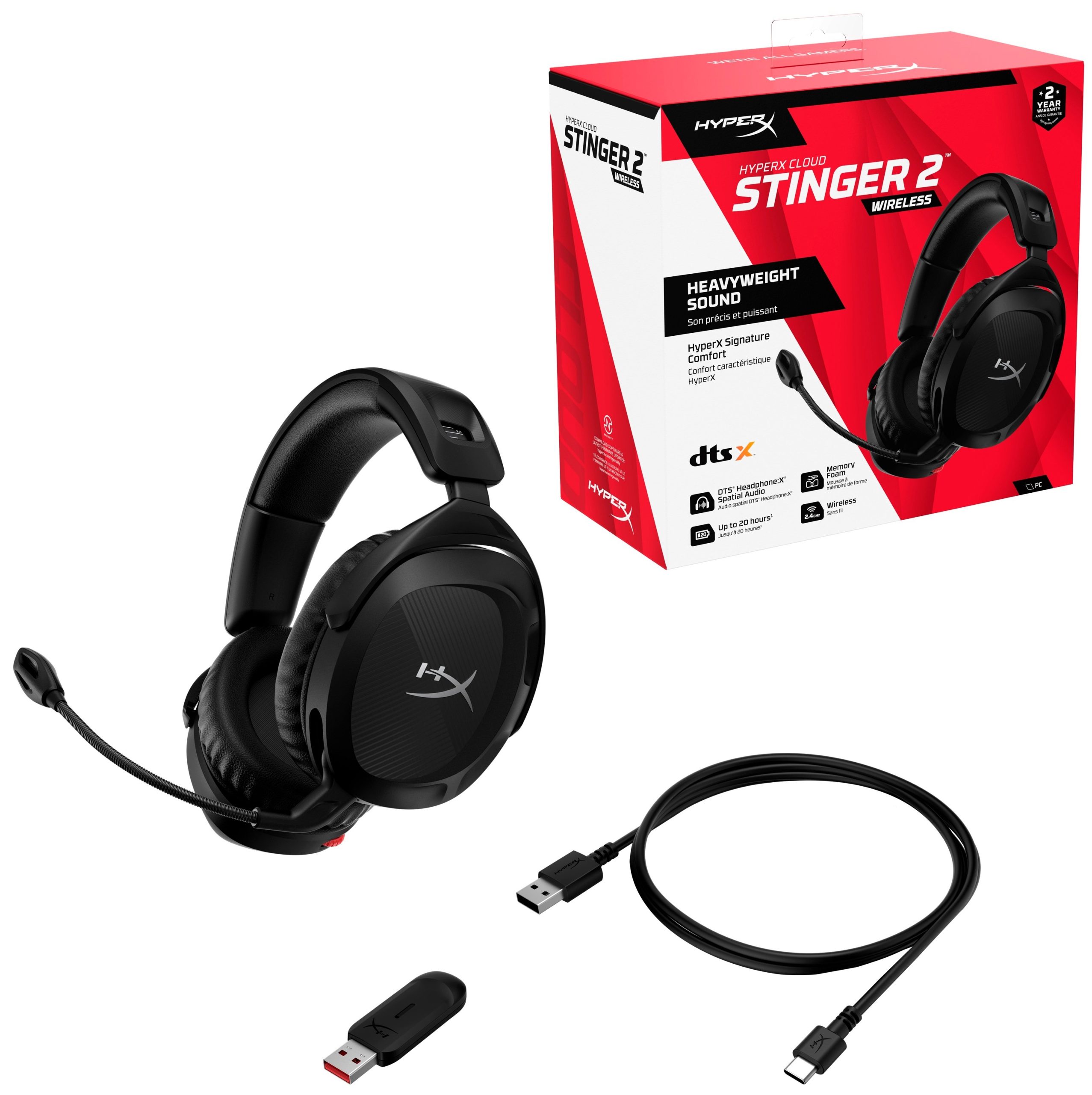 Ігрова гарнітура HyperX Cloud Stinger 2 WL, Black (676A2AA)