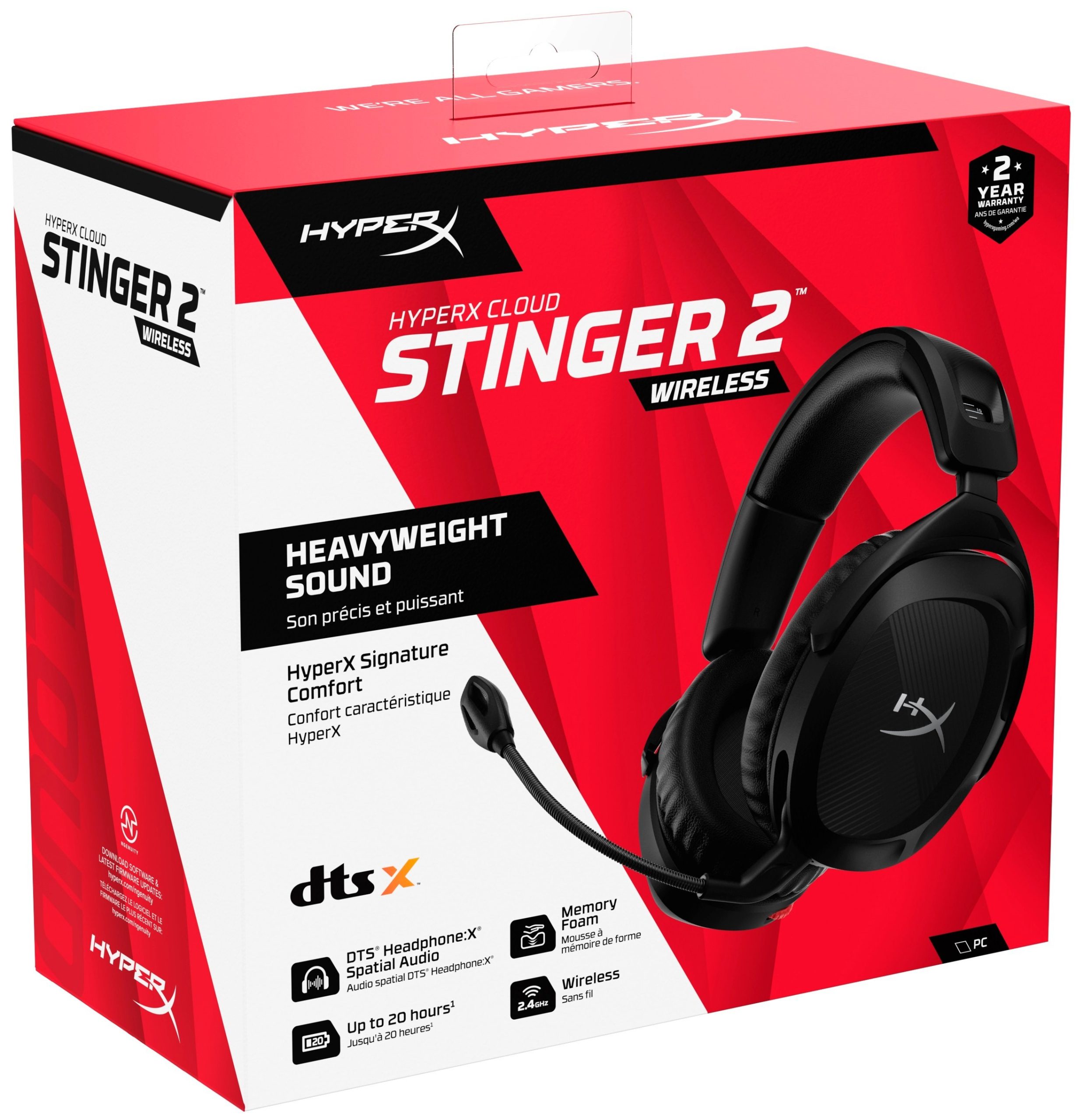 Ігрова гарнітура HyperX Cloud Stinger 2 WL, Black (676A2AA)