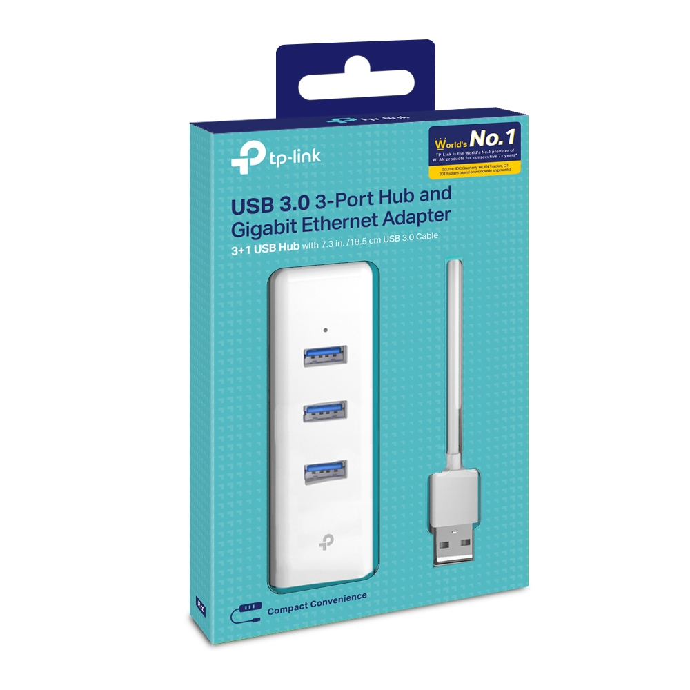 Мережевий адаптер TP-LINK UE330 1xGE, 3xUSB3.0, USB3.0