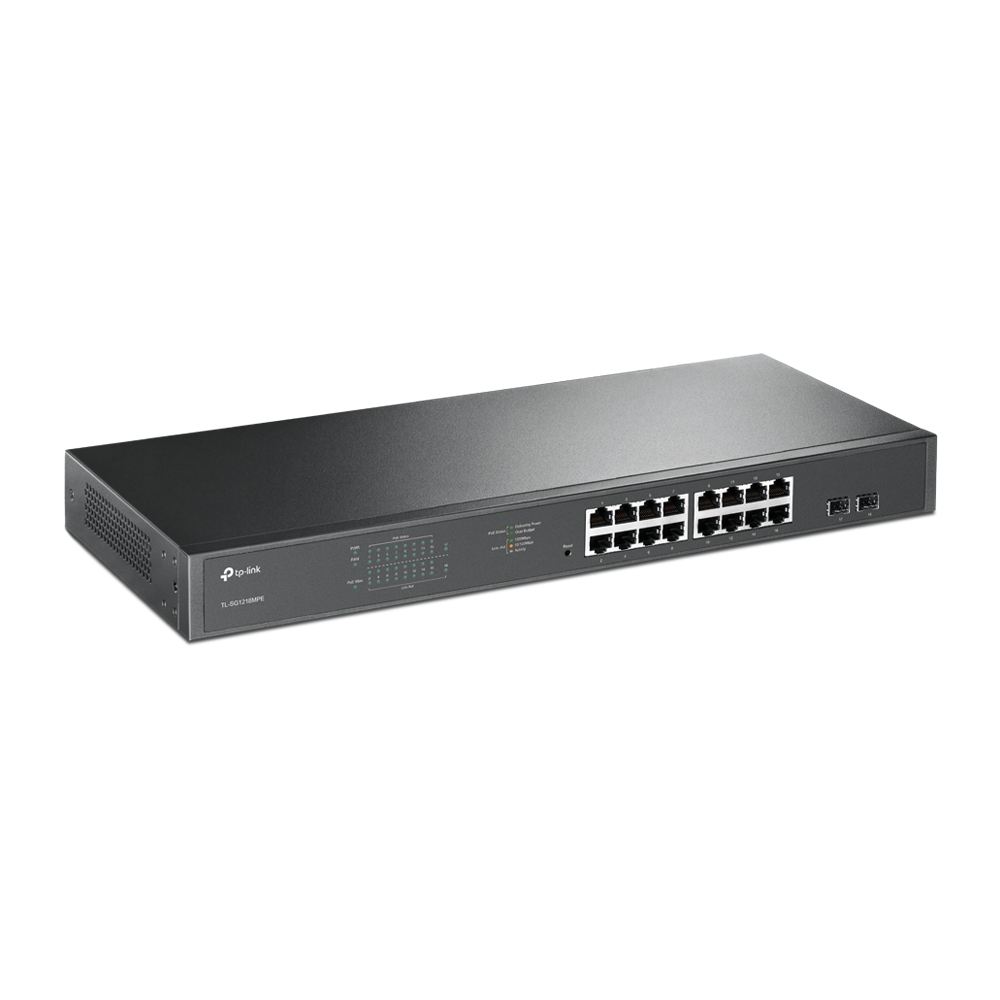 Комутатори TP-LINK TL-SG1218MPE 16x1GE/PoE+192W 2xSFP Smart Rack