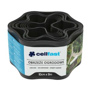 Стрічка газонна Cellfast, бордюрна, хвиляста, 10смх9м, чорний