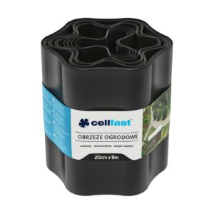 Стрічка газонна Cellfast, бордюрна, хвиляста, 20смх9м, чорний