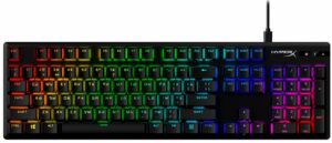 Ігрова клавіатура HyperX Alloy Origins Red USB RGB PBT RU, Black (639N3AA)