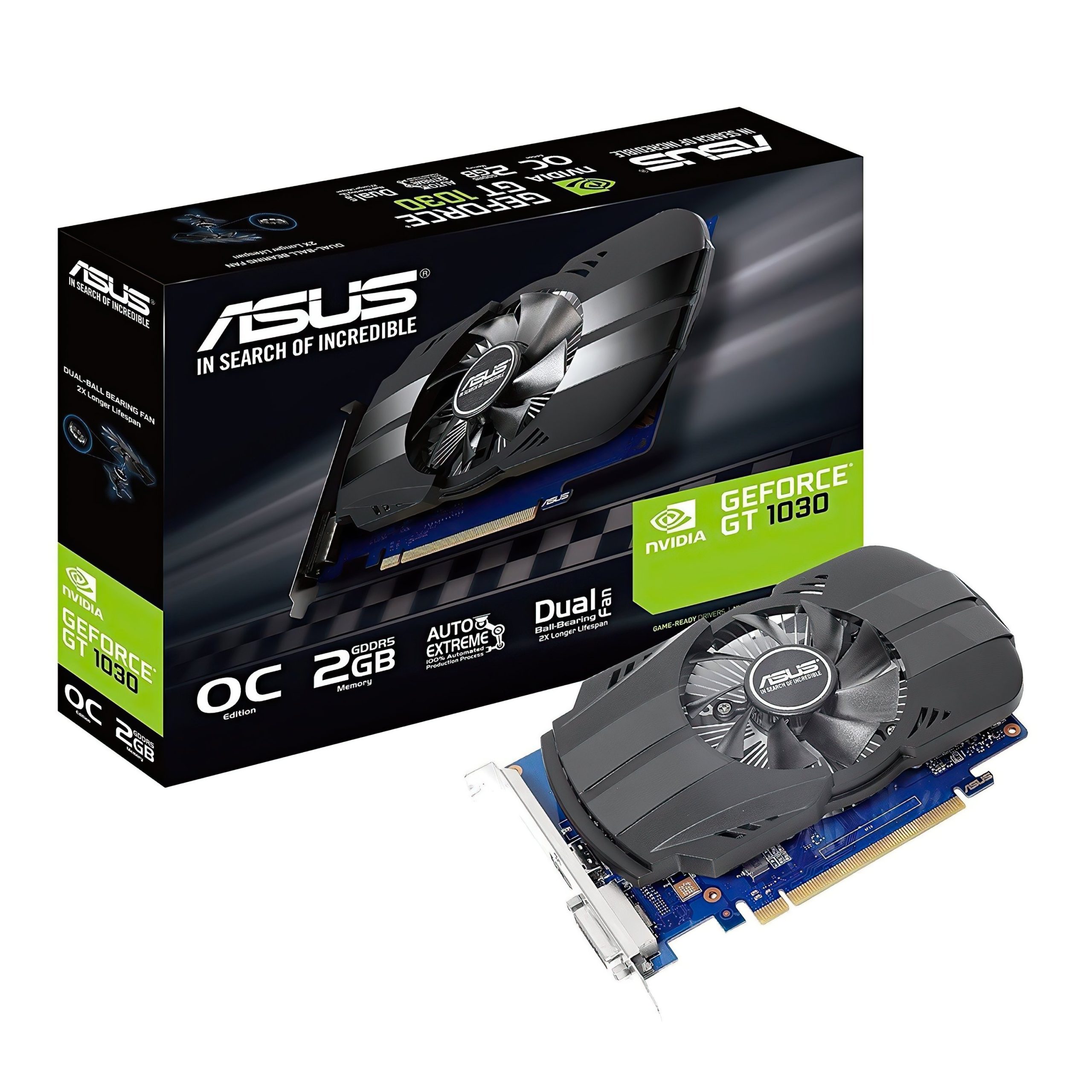 Відеокарта ASUS GeForce GT1030 2GB GDDR5 PH OC PH-GT1030-O2G (90YV0AU0-M0NA00)