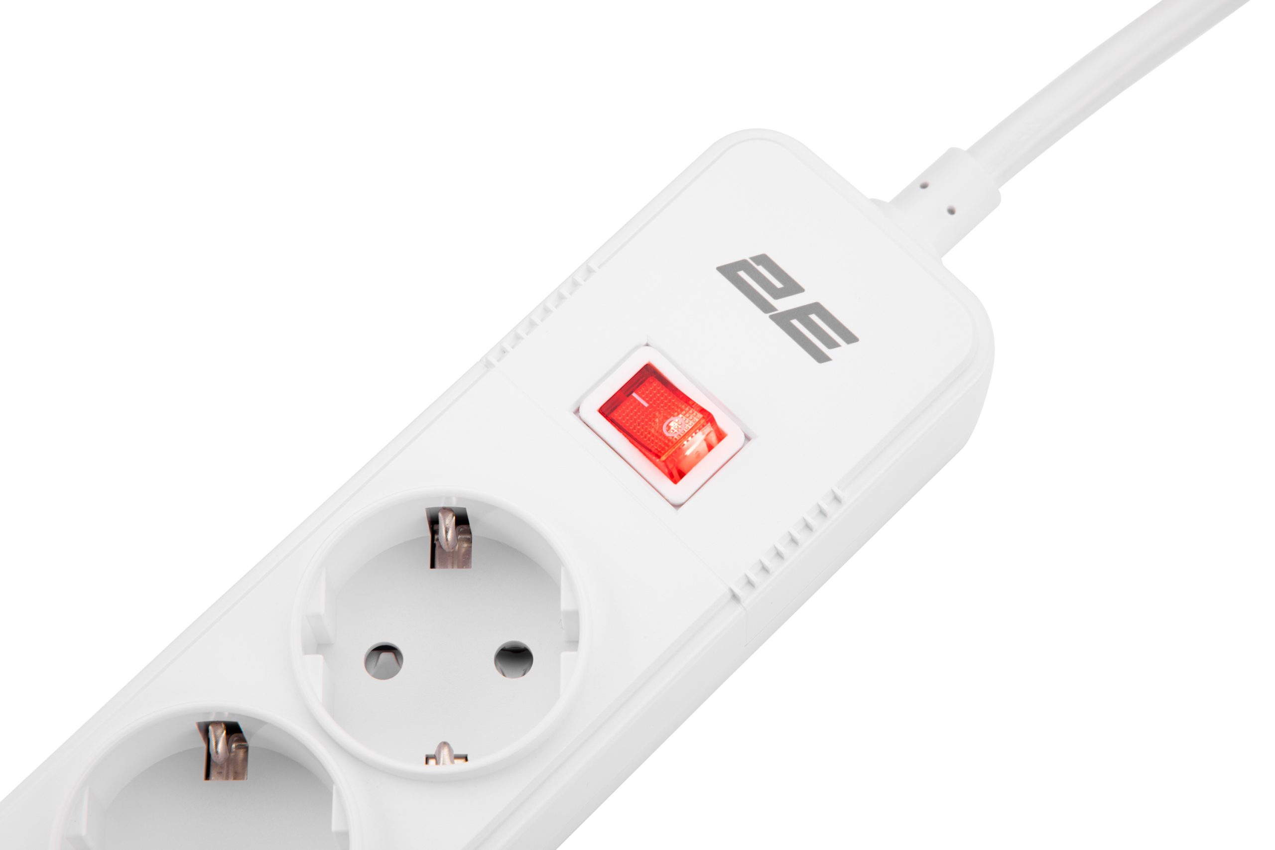 Сетевой фильтр 2E 5XSchuko 3G*1.5мм, 3*USB-A, 2м, white (2E-SP515M2USBWH)