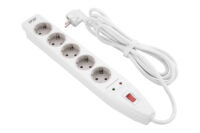 Мережевий фільтр 2E 5XSchuko 3G*1.5мм, 3м, white (2E-SP515M3WH)