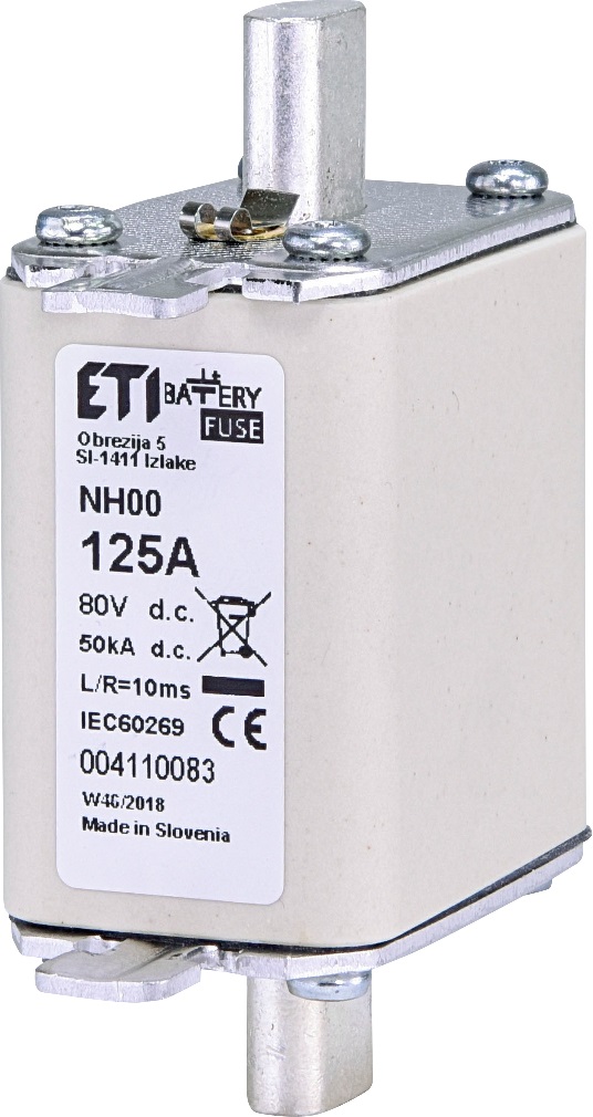 Запобіжник ETI NH-00 Battery 125A 80V DC (4110083)