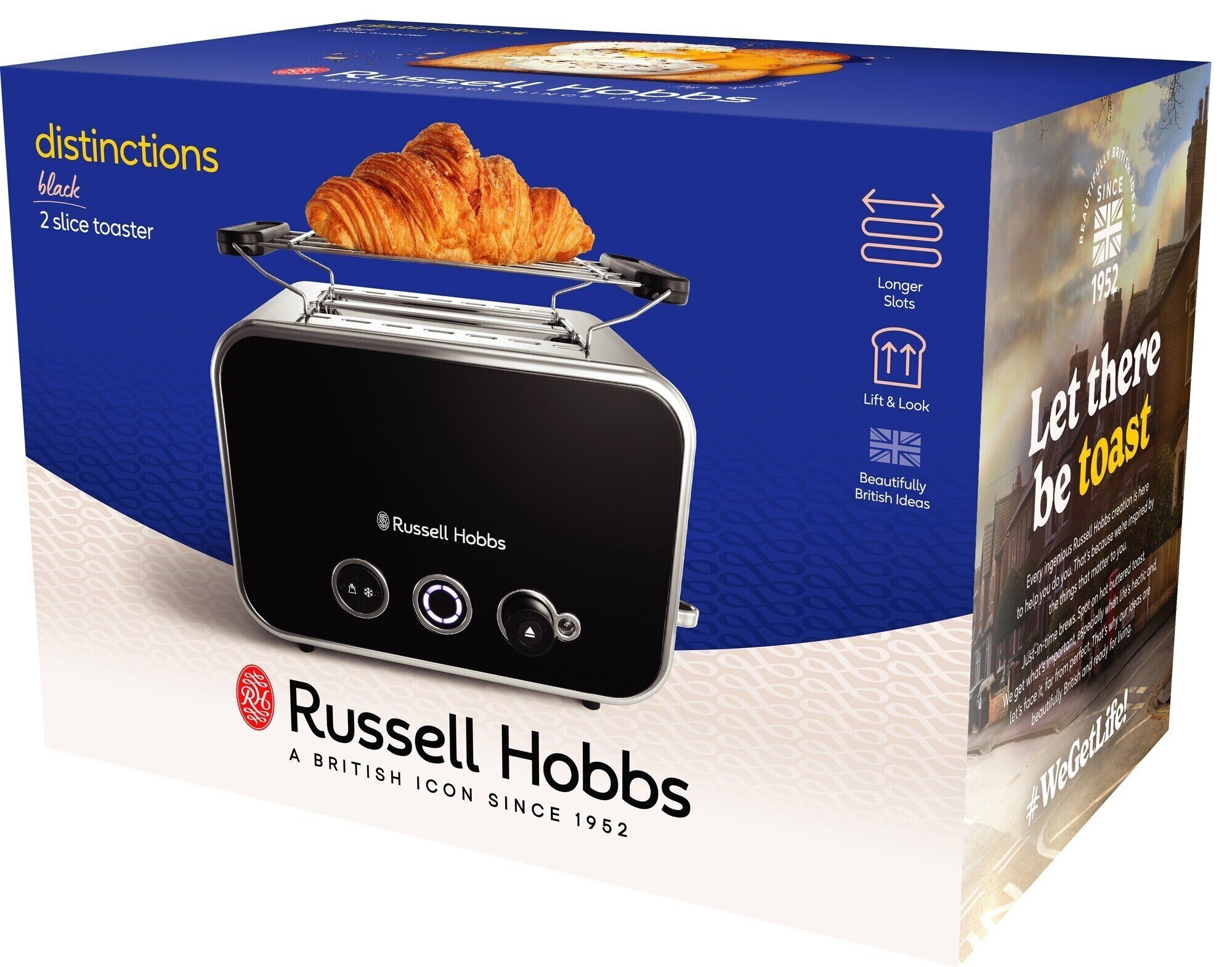 Тостер Russell Hobbs 26430-56 Distinctions 2-Slice, чорний