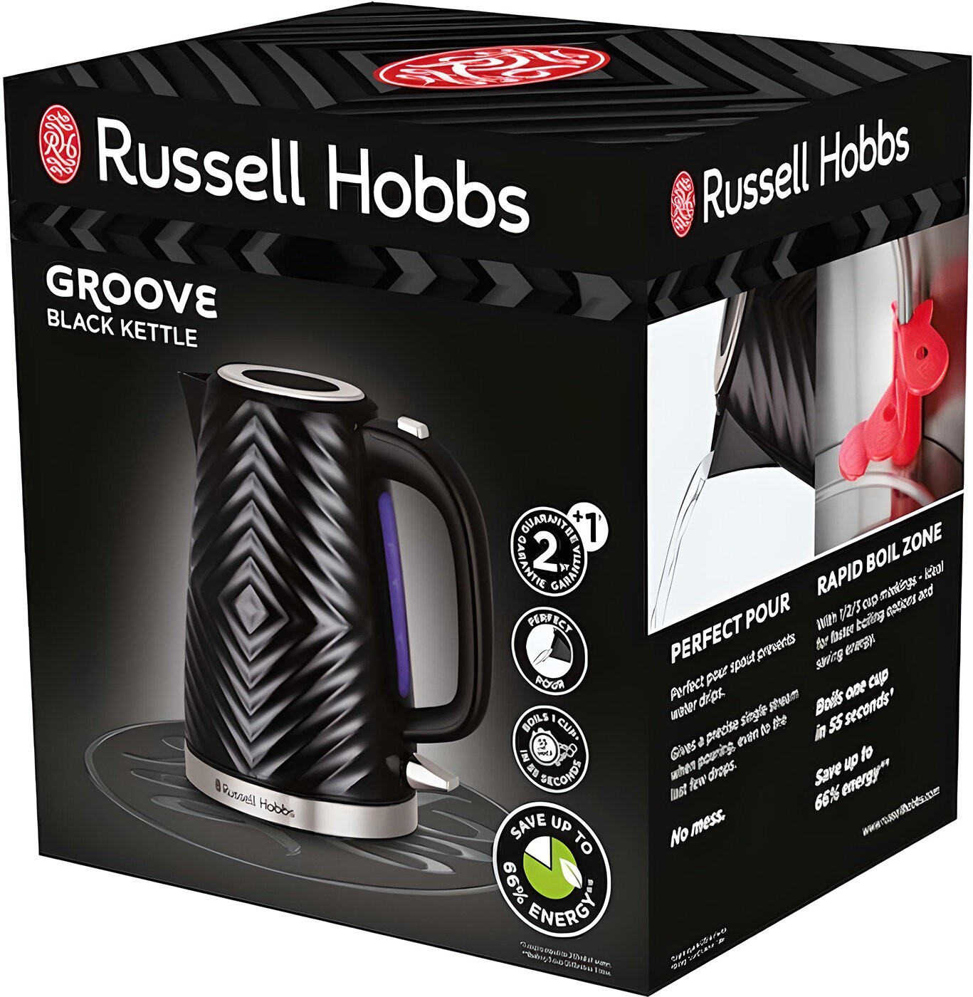 Електрочайник Russell Hobbs 26380-70 Groove, чорний