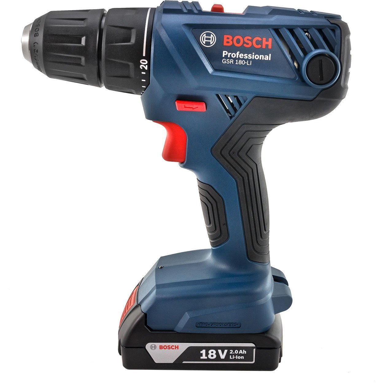 Акумуляторний шуруповерт Bosch Professional GSR 180-LI, 2x2Ah