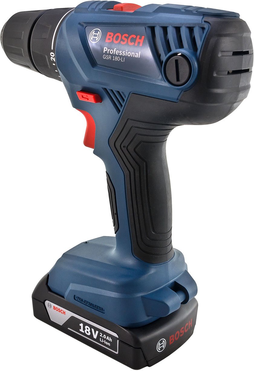 Акумуляторний шуруповерт Bosch Professional GSR 180-LI, 2x2Ah