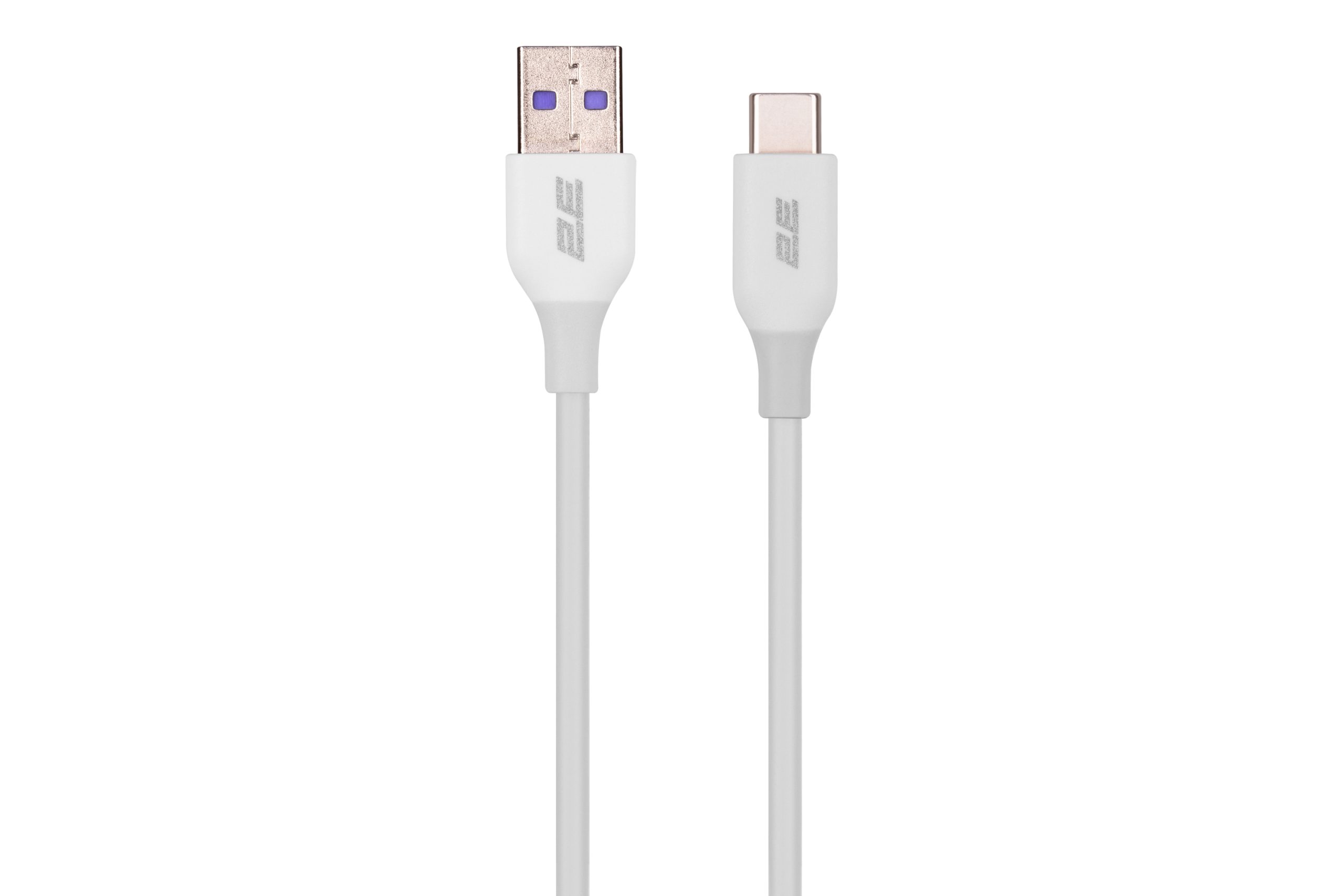 Кабель 2E USB-A – Type-C Glow 1m White (2E-CCAC-WH)