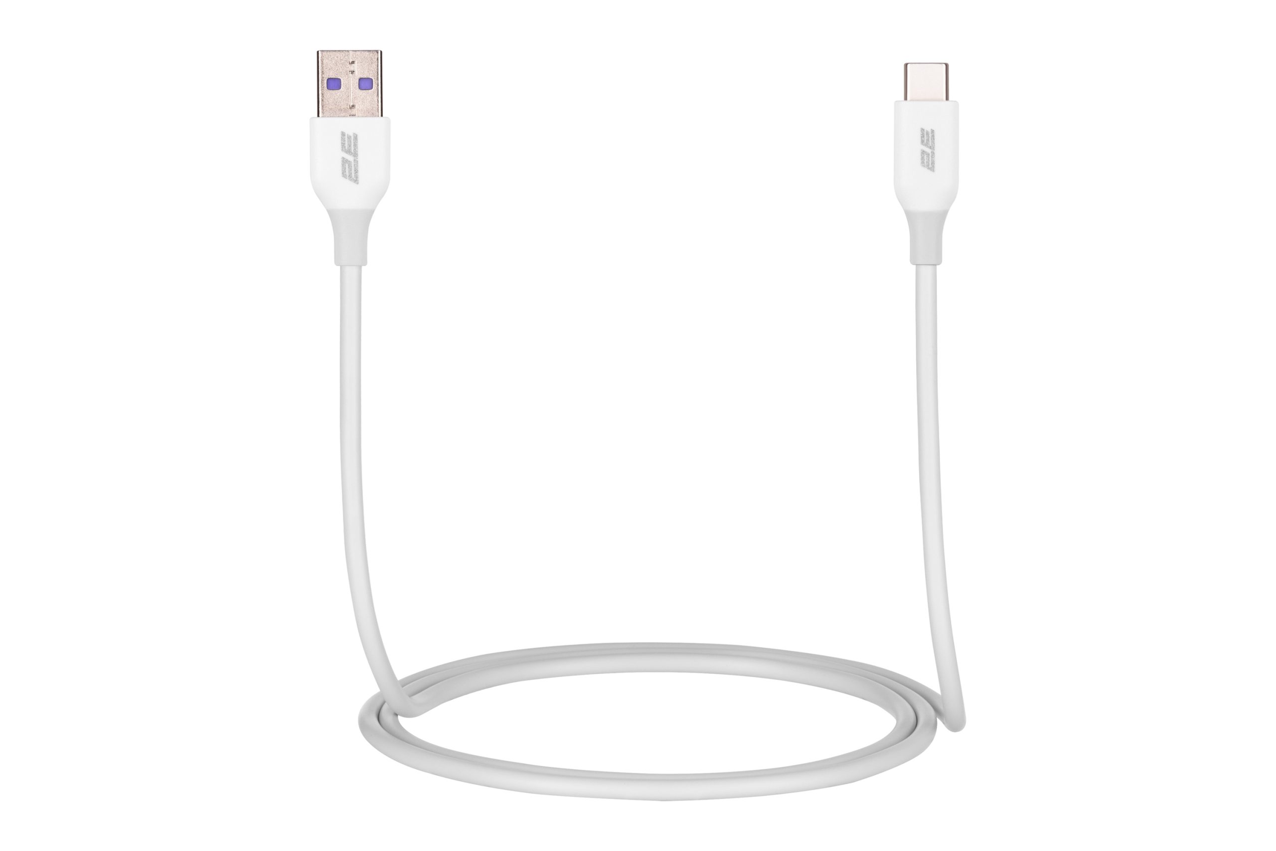 Кабель 2E USB-A – Type-C Glow 1m White (2E-CCAC-WH)