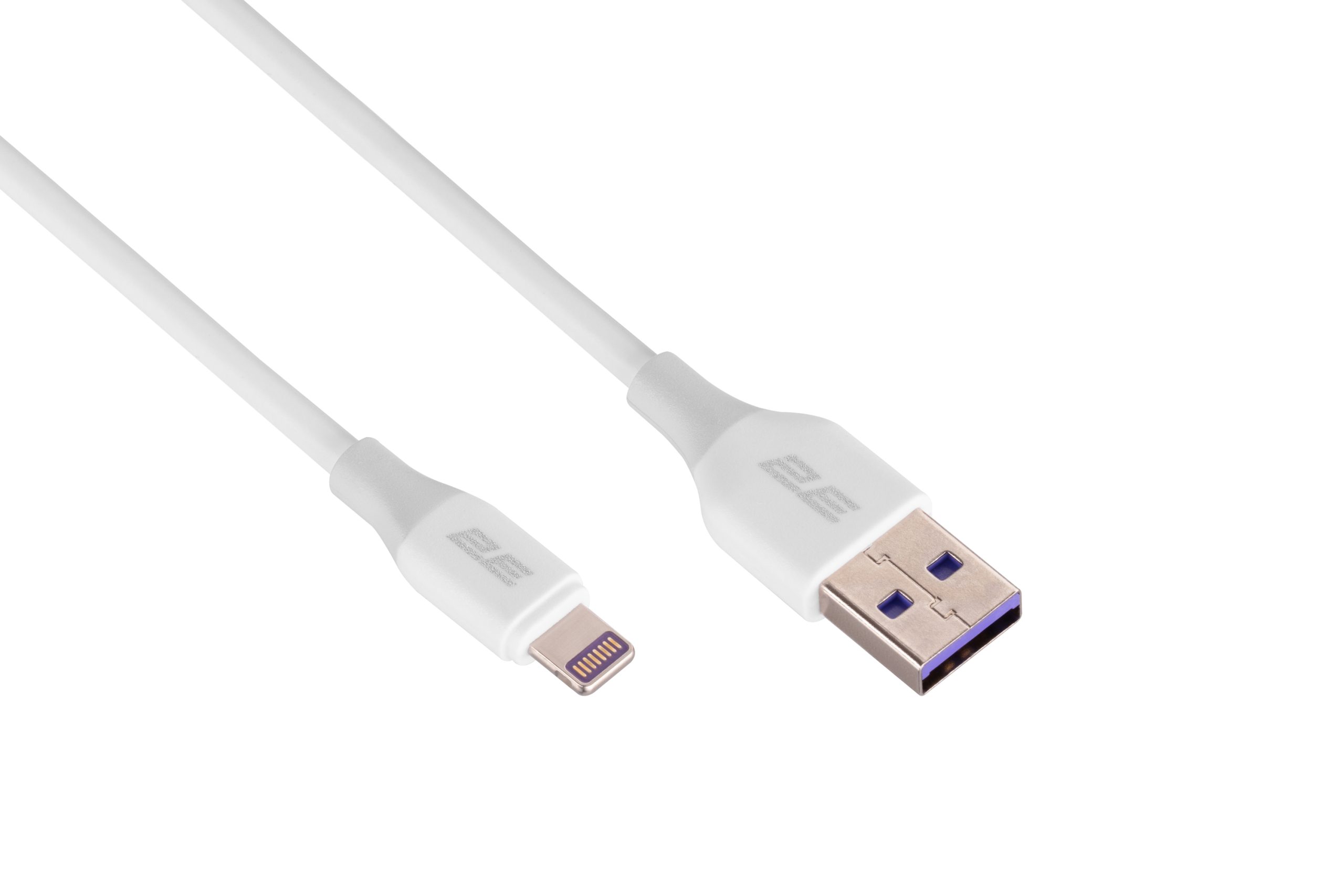 Кабель 2E USB-A – Lightning Glow 1m White (2E-CCAL-WH)