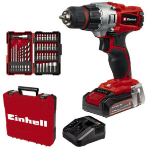 Шуруповерт-дриль Einhell TE-CD 18/2 Li, 18В, 2.5 Аг, 44 Нм, набір біт та свердел, кейс (4514219)