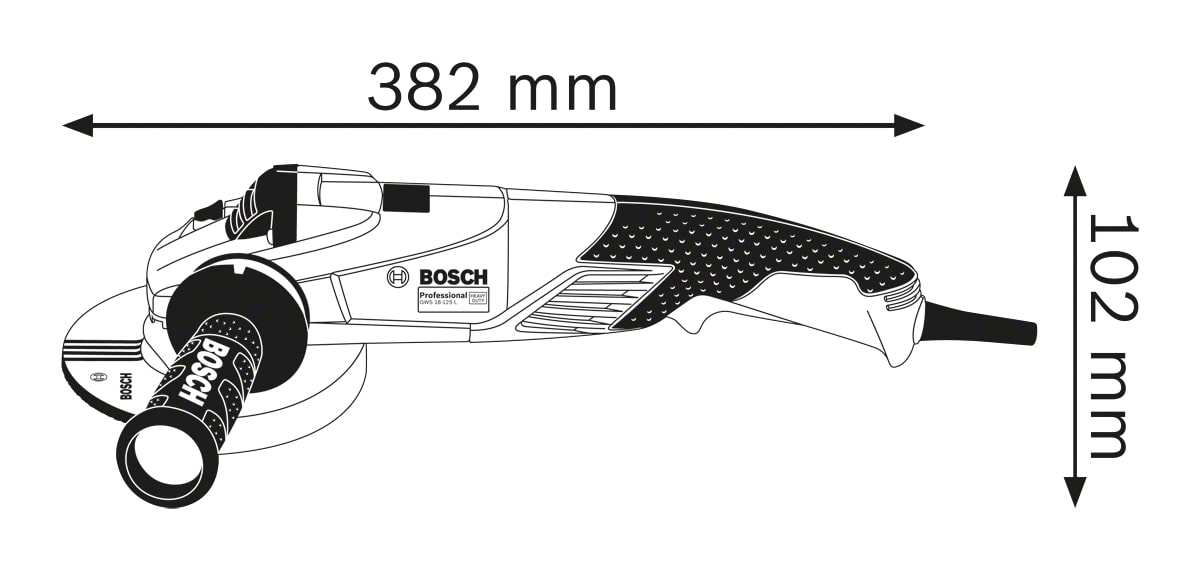 Шліфмашина кутова Bosch Professional GWS 18-125 SL, 125мм, 1800Вт, 12000об•хв, М14, 2.5кг