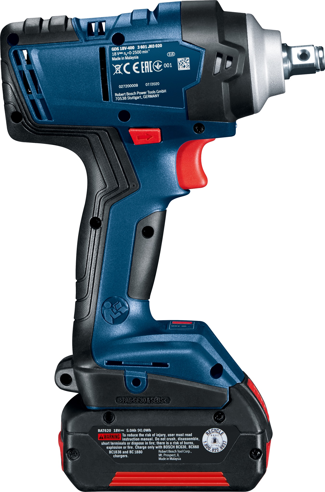 Гайковерт Bosch Professional GDS 18V-400, 2*18 В GBA 5 Аг (0.601.9K0.020)