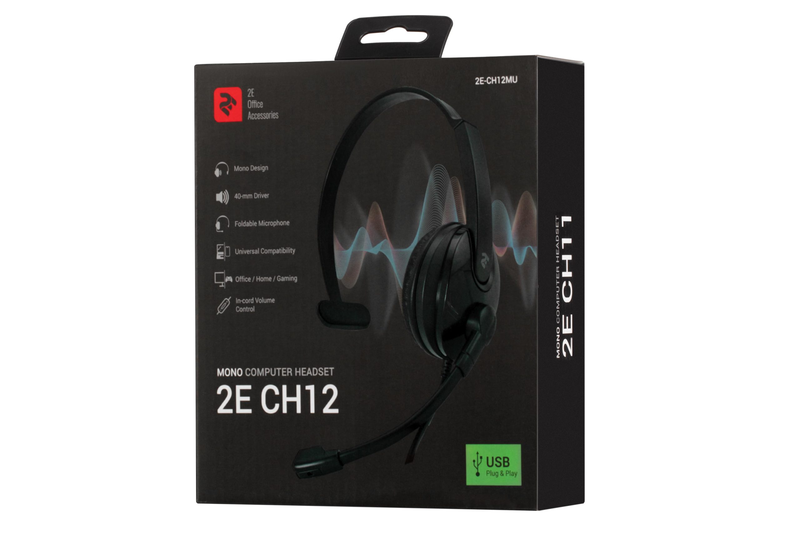 Гарнитура 2E CH12MU Mono On-Ear USB (2E-CH12MU)