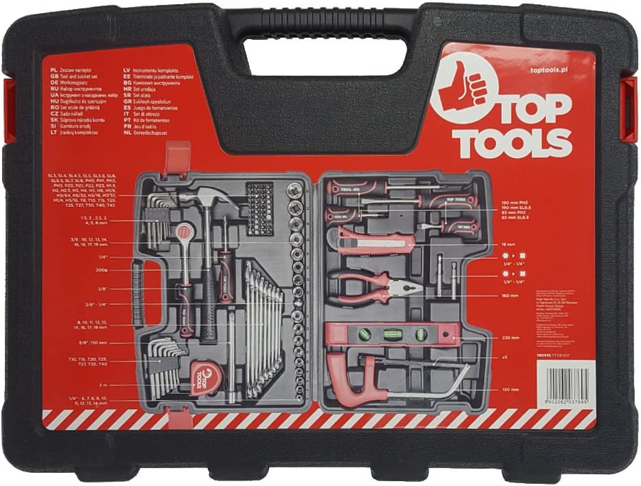 Набір інструментів Top Tools, 1/4", 3/8", 194шт, універсальний