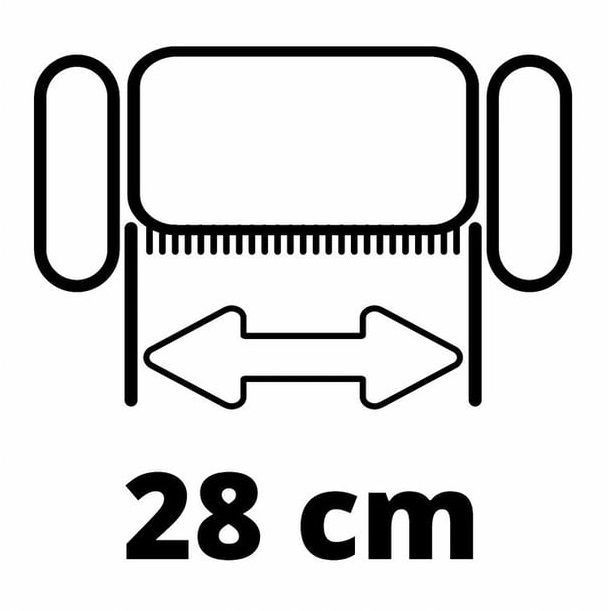 Аератор-скарифікатор акумуляторний Einhell GC-SC 18/28 Li-Solo, 18В, 28см, ножи 12шт, 6.65кг (без АКБ та ЗП)