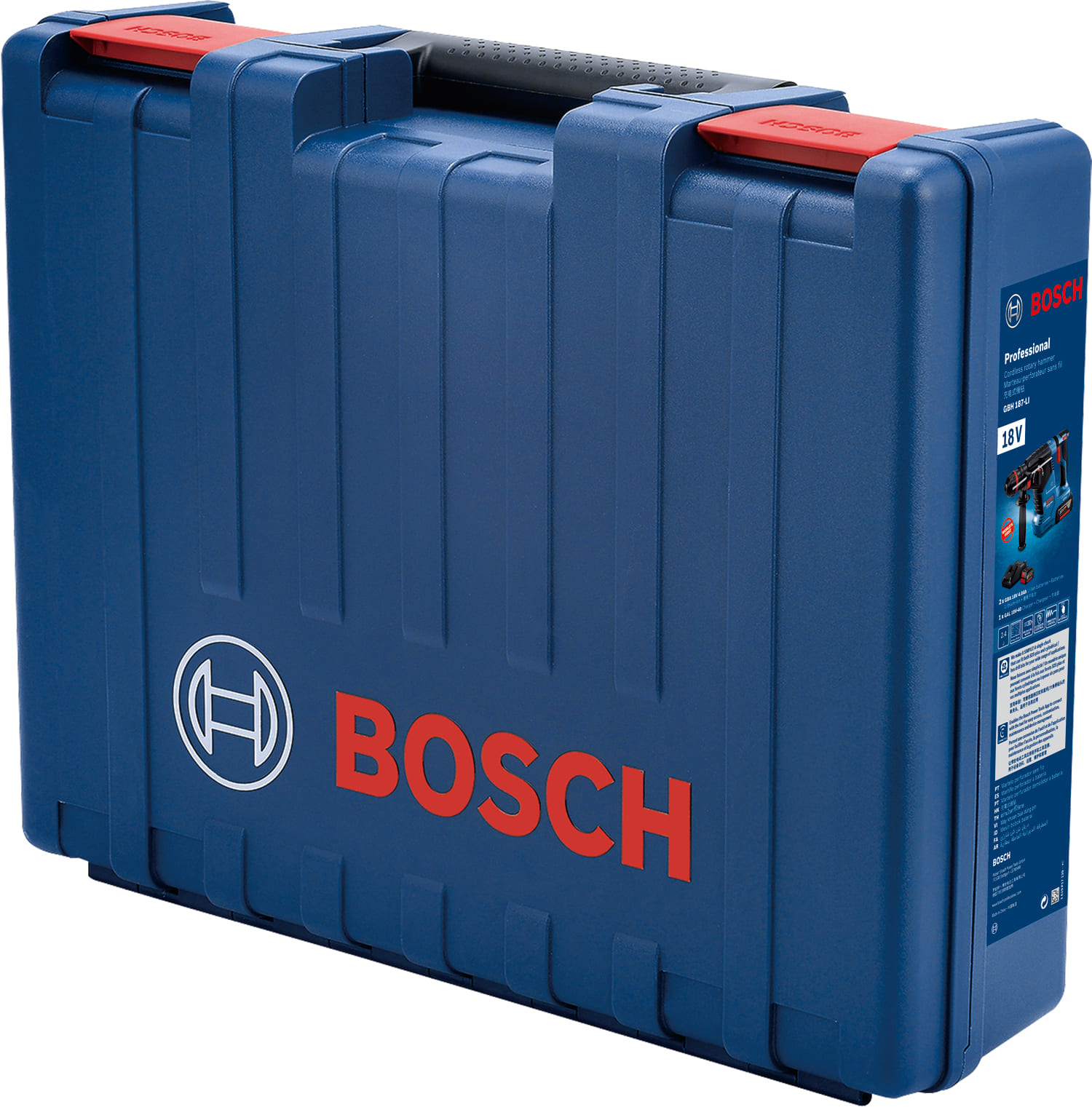 Перфоратор акумуляторний Bosch GBH 187-LI ONE Chuck, SDS-Plus, 18В, акб 2х5А•год, 2.4Дж, 2.9кг