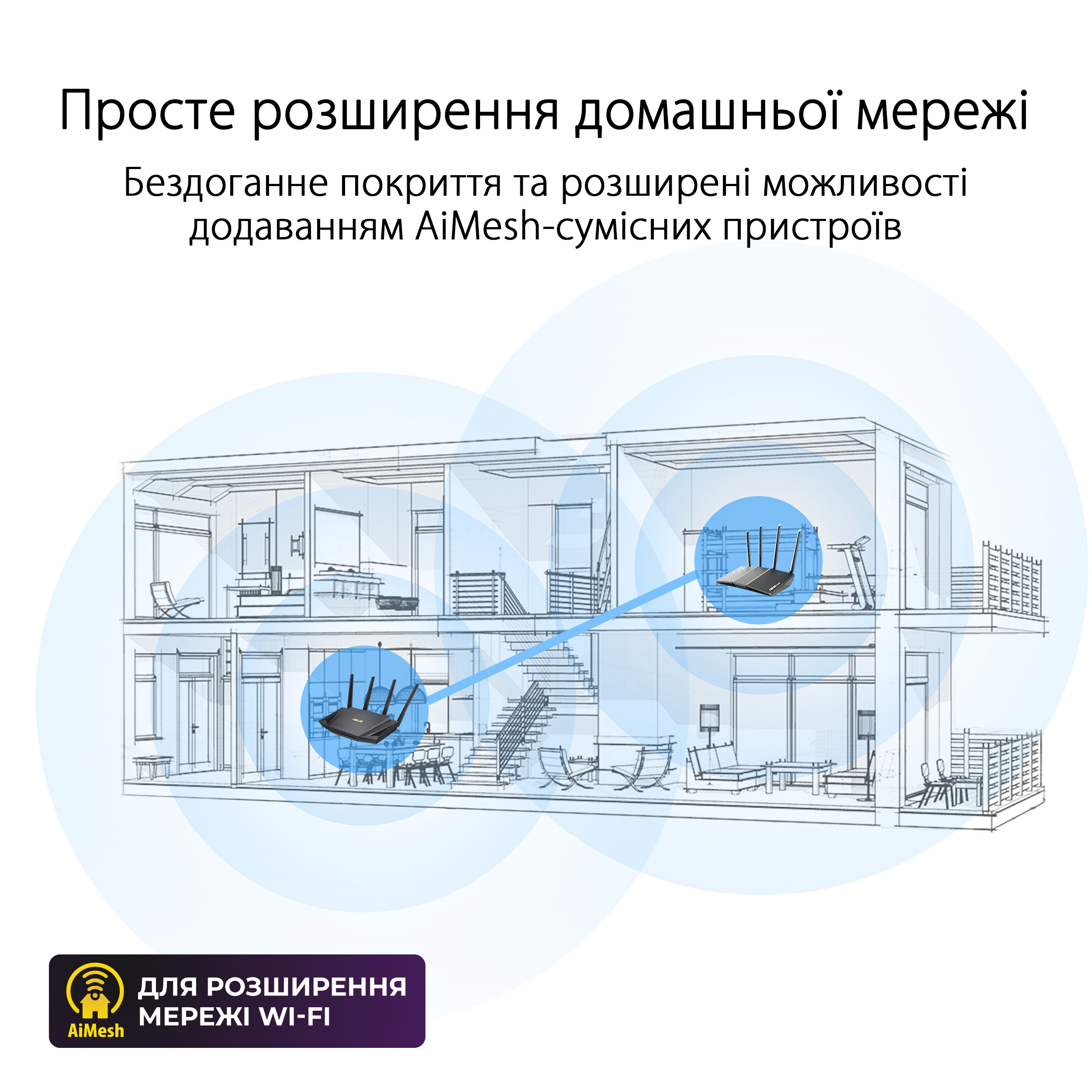 Маршрутизатор ASUS RT-AX57 AX3000 (90IG06Z0-MO3C00)