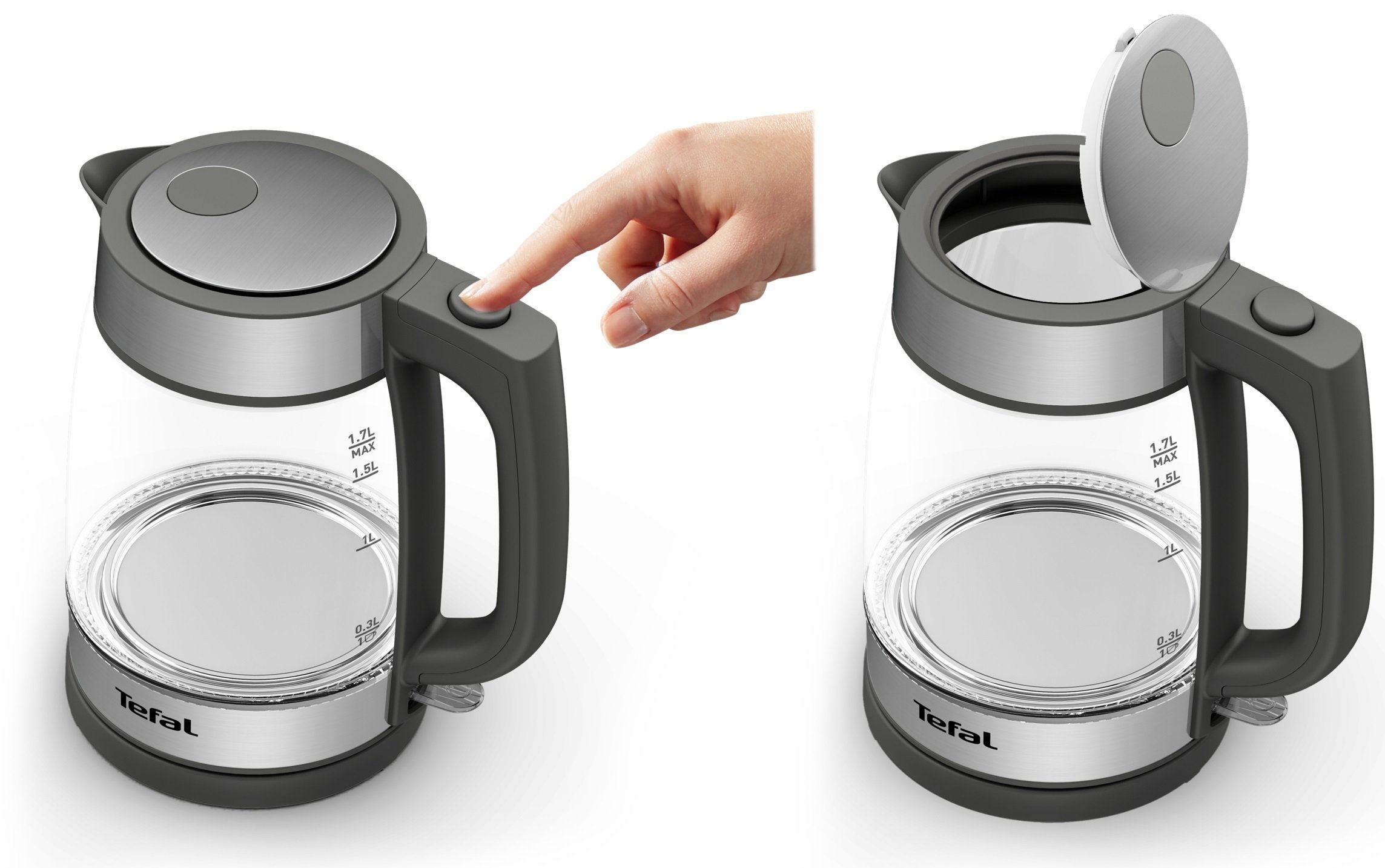 Електрочайник Tefal Glass Kettle KI740B30