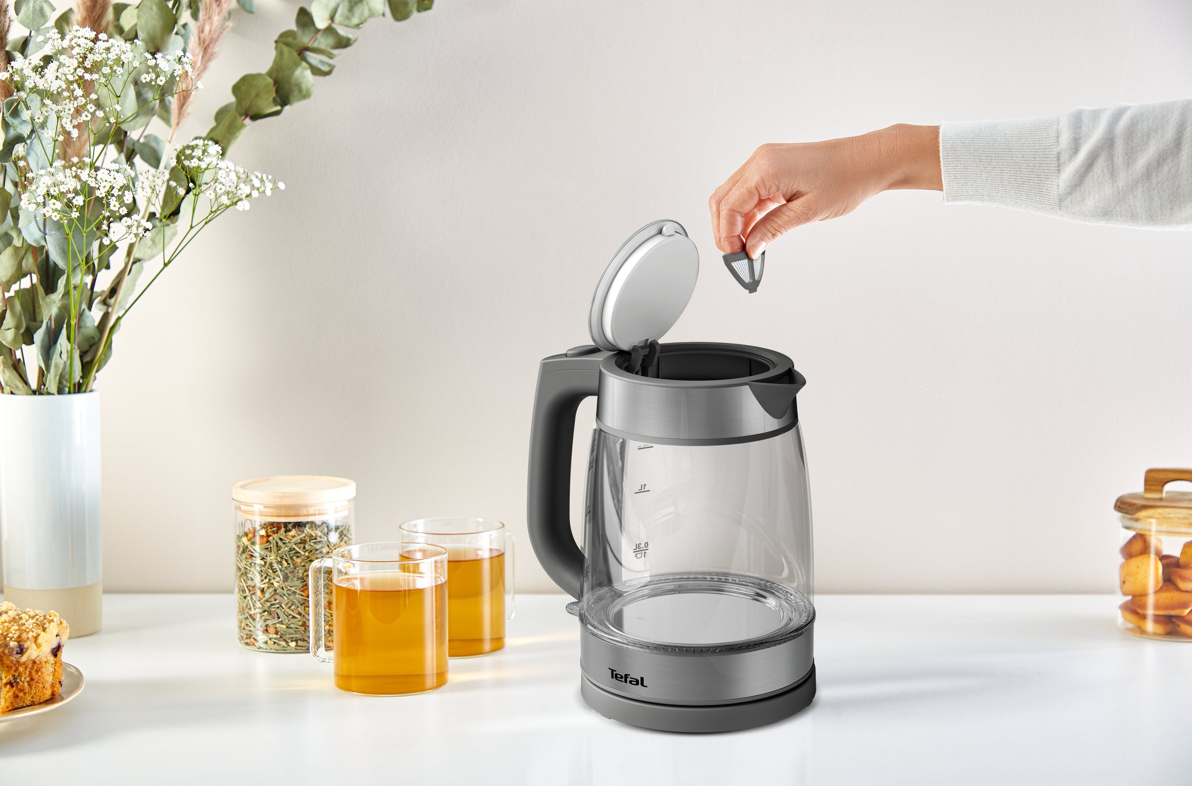 Електрочайник Tefal Glass Kettle KI740B30