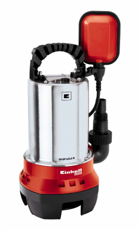 Насос дренажний Einhell GC-DP 6315 N 630 Вт, 17000 л/г, вис. 8 м, глиб. 5 м, корпус нерж, 5.5 кг