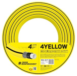 Шланг садовий Cellfast 4YELLOW 3/4" 50м, 4 шари, до 20 Бар, -10…+50°C