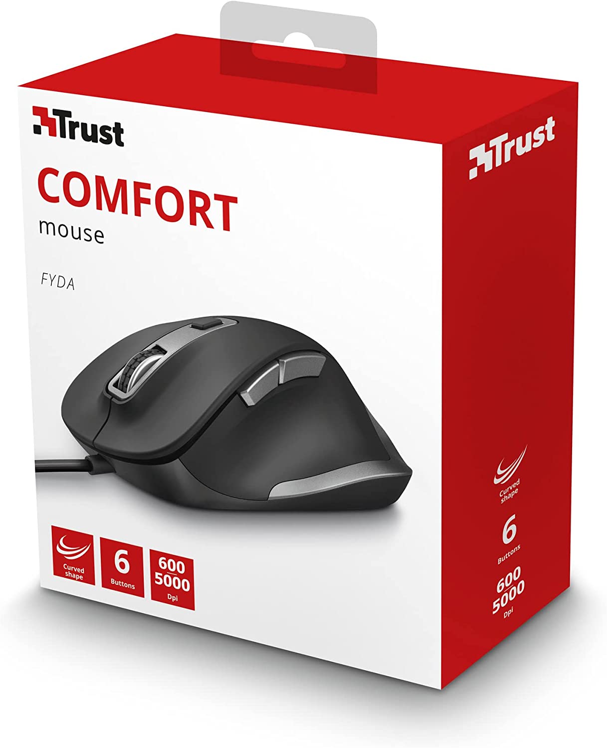 Миша Trust Fyda ComFortable ECO, USB-A, чорно-сірий