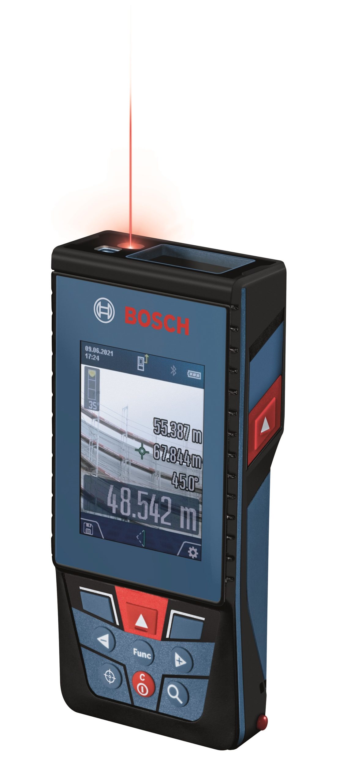 Далекомір лазерний Bosch Professional GLM 100-25 C, 0.08–100м, ±1.5мм, 360°, Bluetooth, чохол, 0.23кг