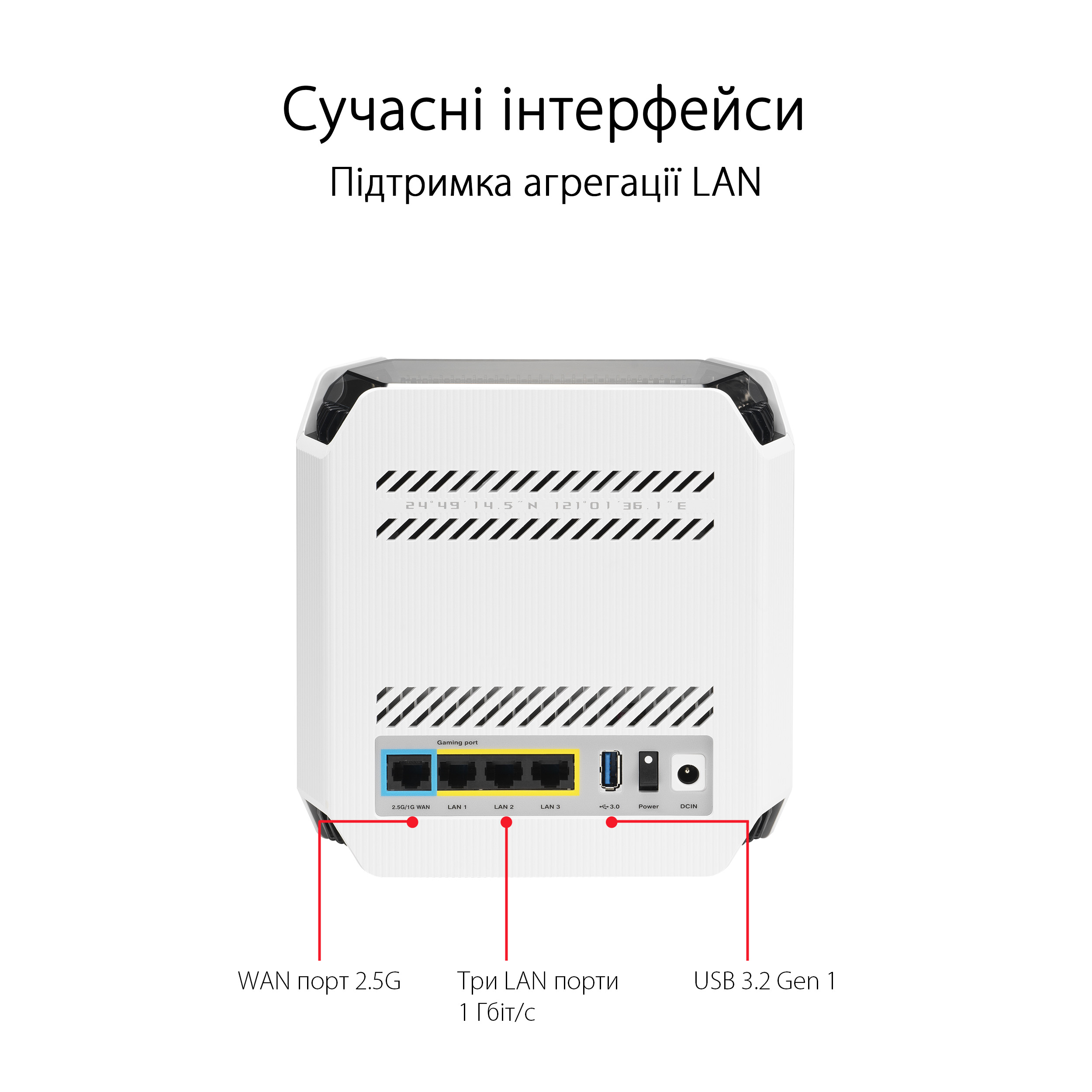 Маршрутизатор ASUS ROG Rapture GT6 2PK white AX10000 3xGE LAN 1x2.5GE WAN 1xUSB 3.2 g1 WPA3 OFDMA MESH