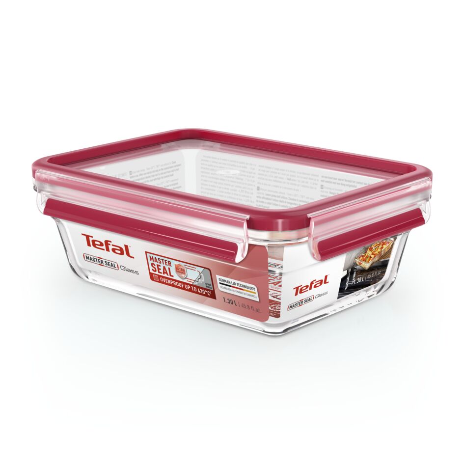 Форма універсальна з кришкою TEFAL MasterSeal glass, 1.3 л, скло