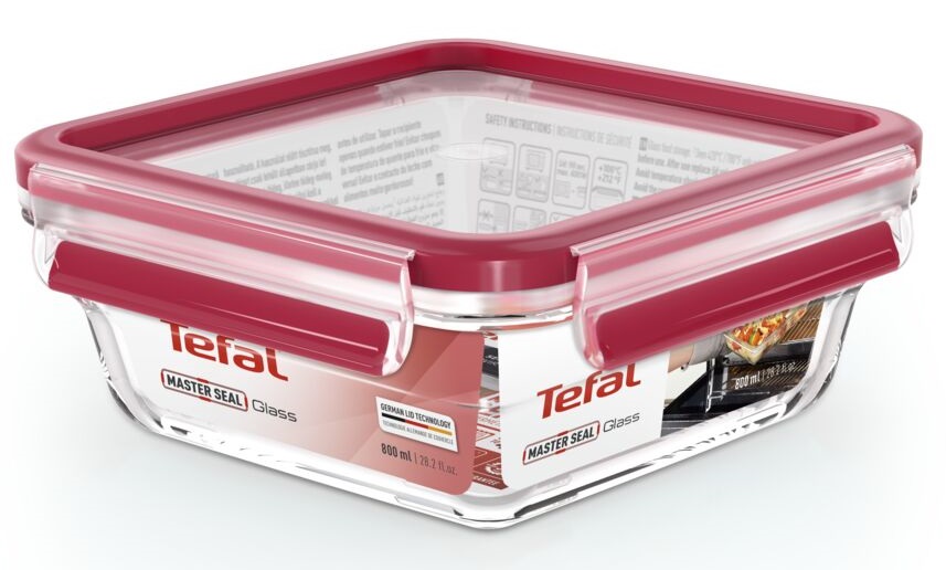 Форма універсальна з кришкою TEFAL MasterSeal glass, 0.8л, скло