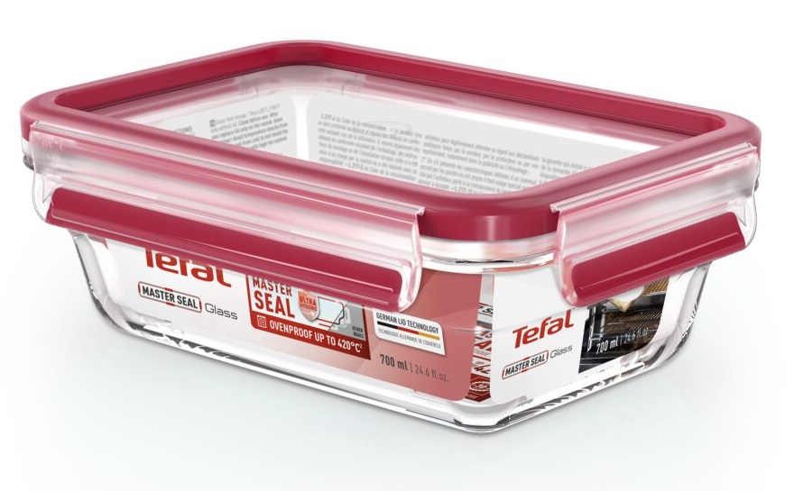 Форма універсальна з кришкою TEFAL MasterSeal glass, 0.7л, скло