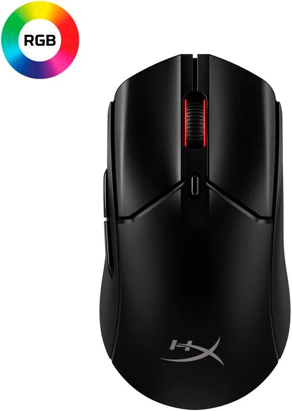 Миша HyperX Pulsefire Haste 2, RGB, USB-A/WL/BT, чорний