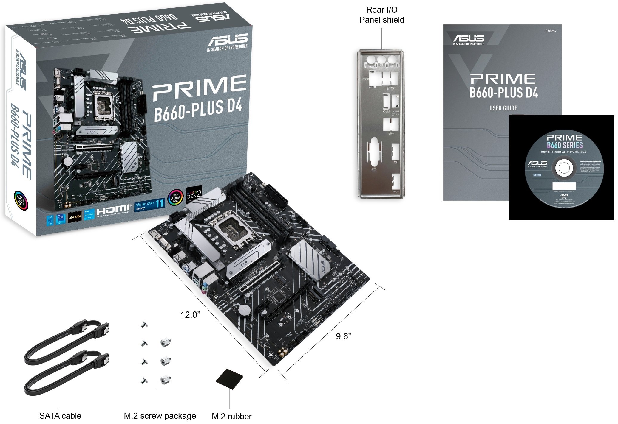 Материнська плата ASUS PRIME B660-PLUS D4 (90MB18X0-M1EAY0)