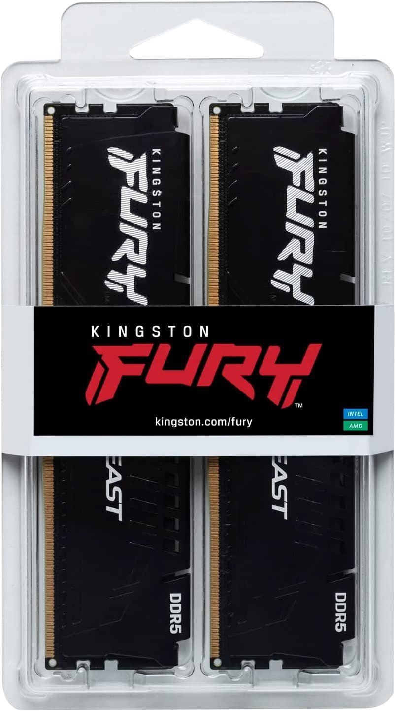 Пам'ять ПК Kingston DDR5 32GB KIT (16GBx2) 5600 FURY Beast Black EXPO (KF556C36BBEK2-32)